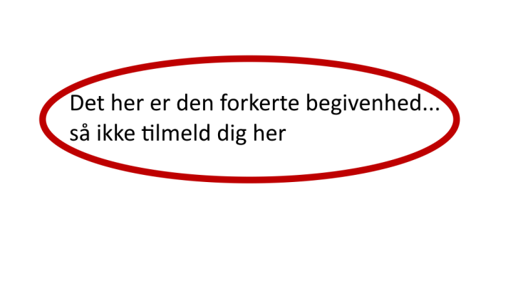 Forkert begivenhed