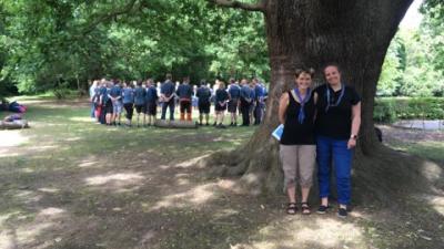 Mette og Margit under Gilwell egen 